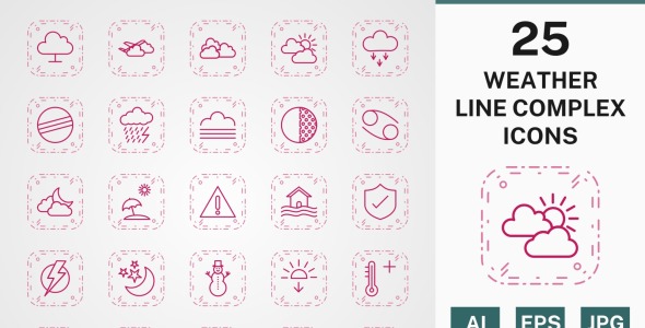 Набор иконок на тему weather