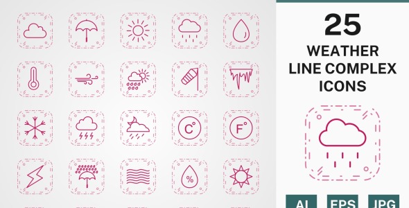 Набор иконок на тему weather