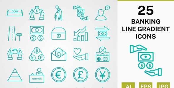 Набор иконок на тему финансы