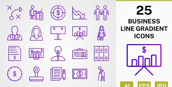 Набор иконок на тему business