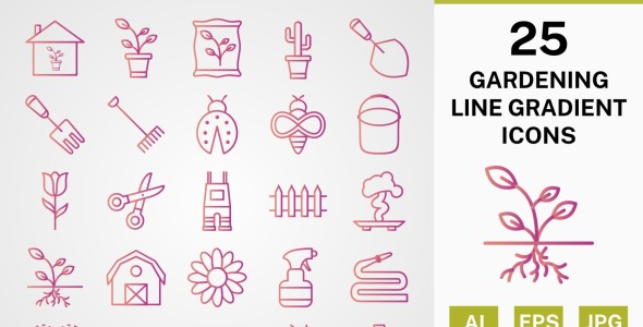 Набор иконок на тему nature