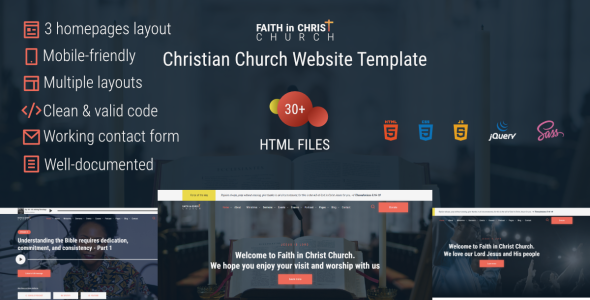 вера в церковь христа – шаблон сайта христианской церкви