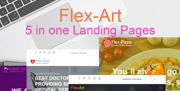 Five in One Landing Page Template