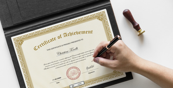 Шаблон сертификата на тему графика