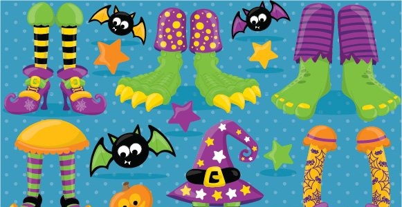 Download Halloween Feet Clipart - Vector Image - Vector на тему графика