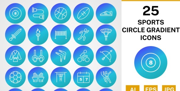 Набор иконок на тему sports