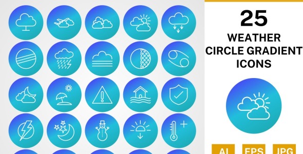 Набор иконок на тему weather