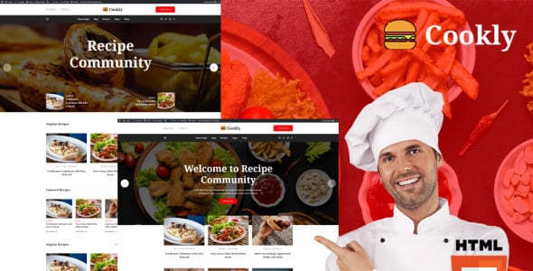 Food and Recipe HTML Theme Website Template