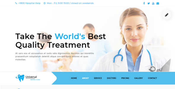 шаблон целевой страницы клиники