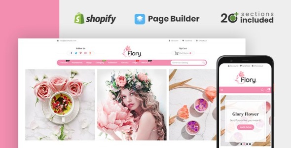 flory flower store shopify тема