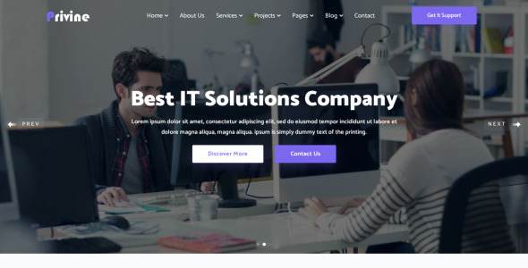 шаблон веб-сайта it solutions &amp; business services