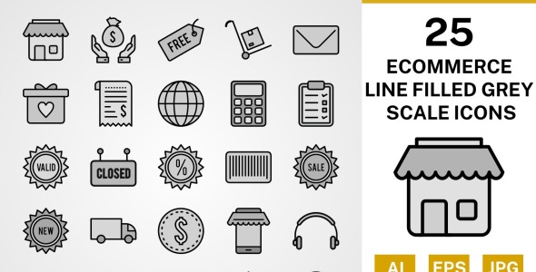 Набор иконок на тему shopping