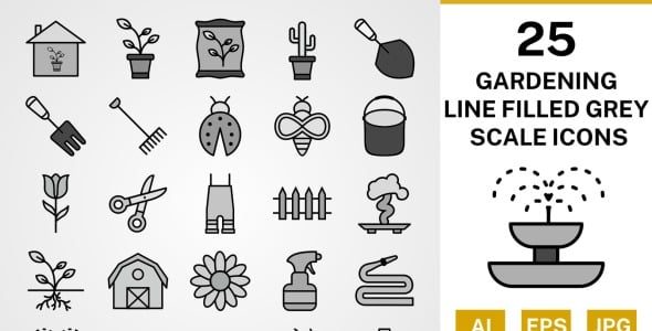 Набор иконок на тему nature