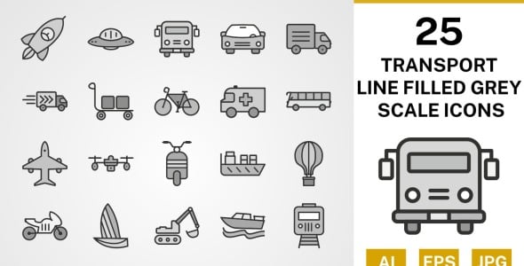 Набор иконок на тему transport