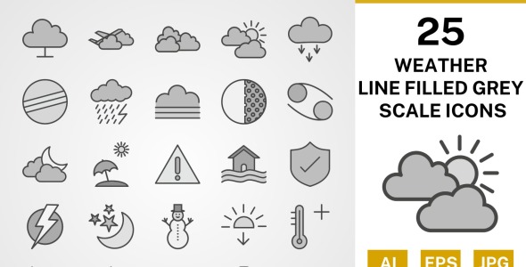 Набор иконок на тему weather