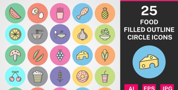 Набор иконок на тему food