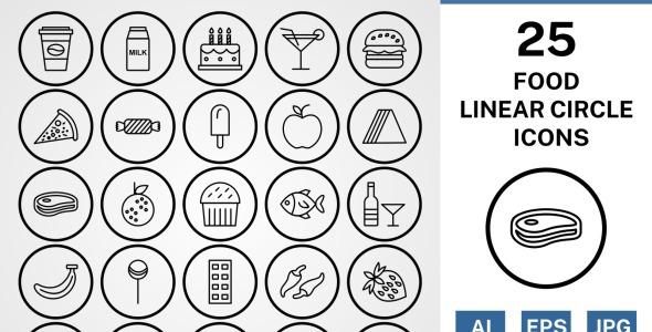 Набор иконок на тему food