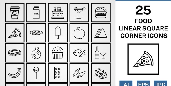 Набор иконок на тему food