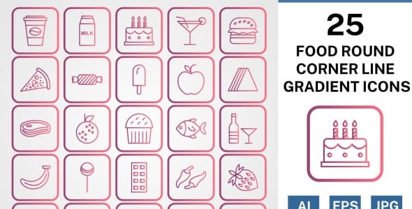 Набор иконок на тему food