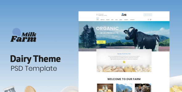 PSD шаблон на тему фермы