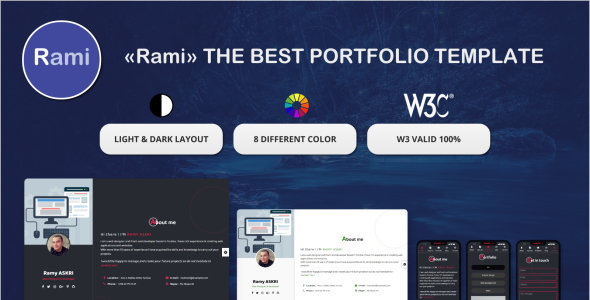 Rami Creative &amp; Portfolio Landing Page Template