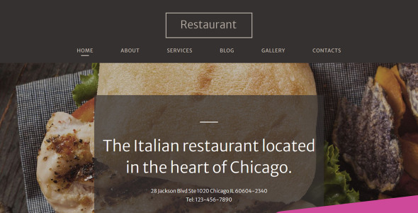 итальянский ресторан moto cms 3 шаблон