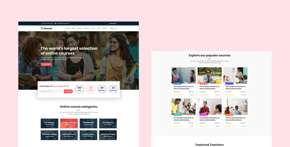 PSD шаблон на тему образование и книги