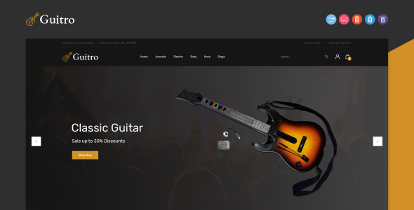 шаблон guitro opencart