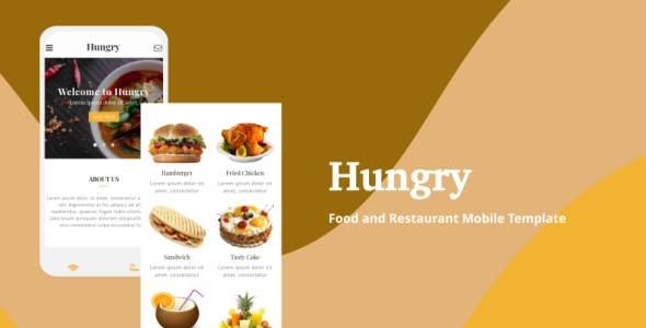 Food and Restaurant Mobile Website Template