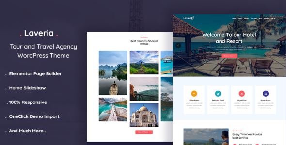 laveria – tour and travel agency wordpress тема