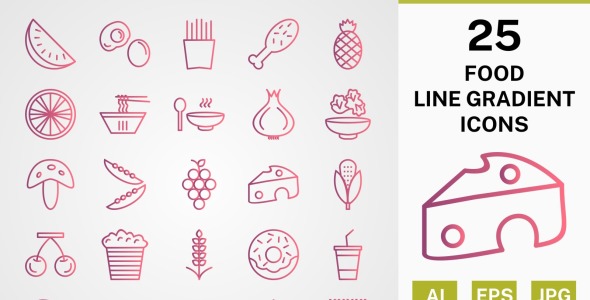 Набор иконок на тему food