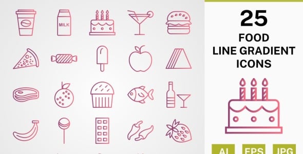 Набор иконок на тему food