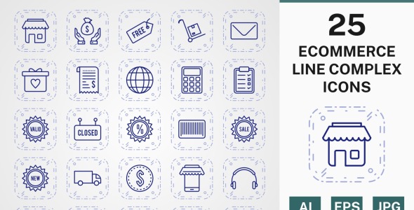 Набор иконок на тему shopping