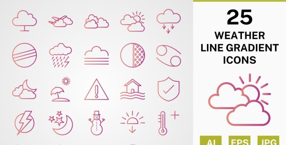 Набор иконок на тему weather