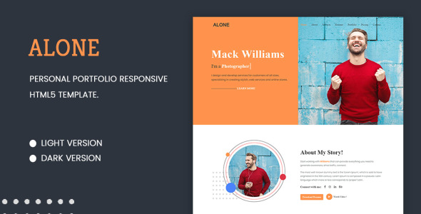Personal Portfolio Responsive Landing Page Template