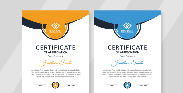 Шаблон сертификата на тему графика