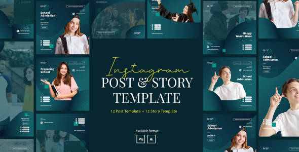 Шаблон для соцсетей на тему графика