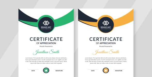 Шаблон сертификата на тему графика