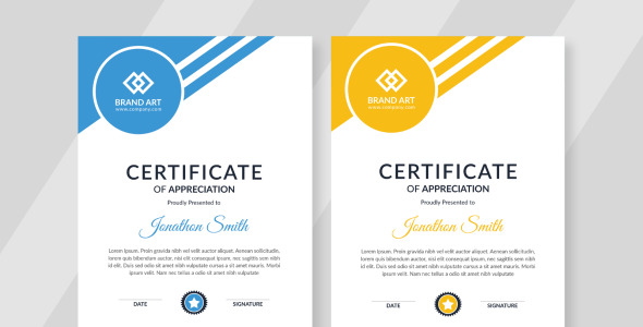 Шаблон сертификата на тему графика