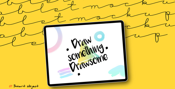 Мокап для продукта на тему графика