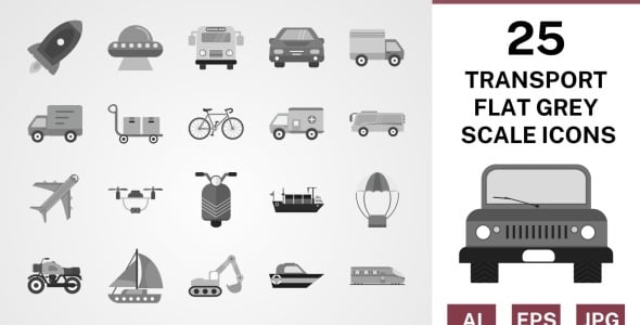 Набор иконок на тему transport