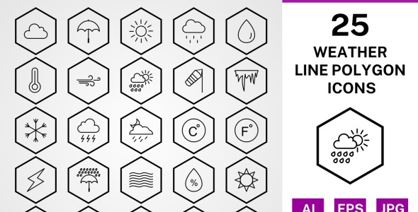 Набор иконок на тему weather