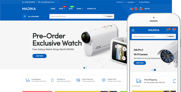 магазин электроники woocommerce тема