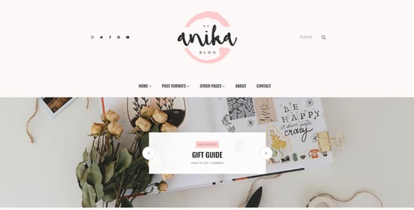 Feminine Blog WordPress Theme