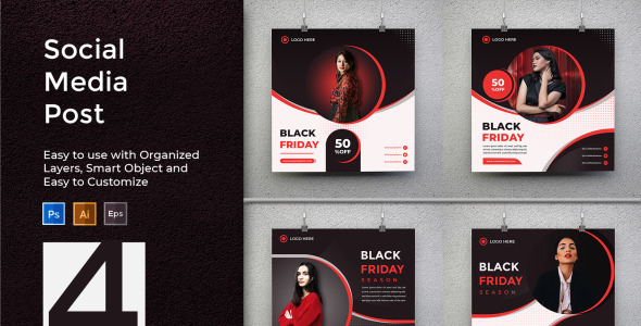 Шаблон для соцсетей на тему графика