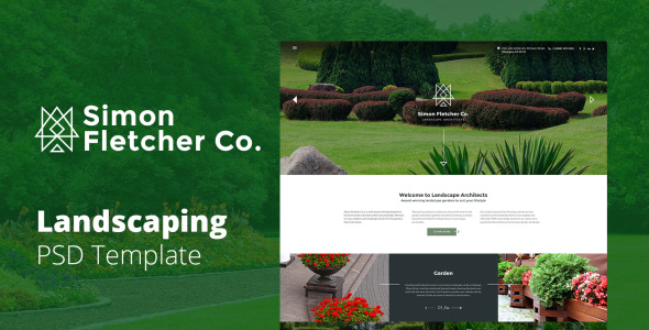 PSD шаблон на тему дизайн экстерьера