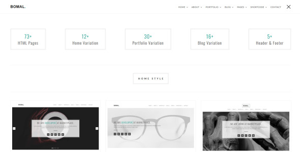 Bomal Minimal Portfolio Website Template