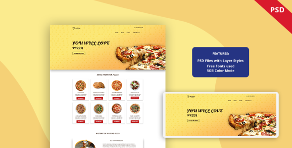 PSD шаблон на тему графика