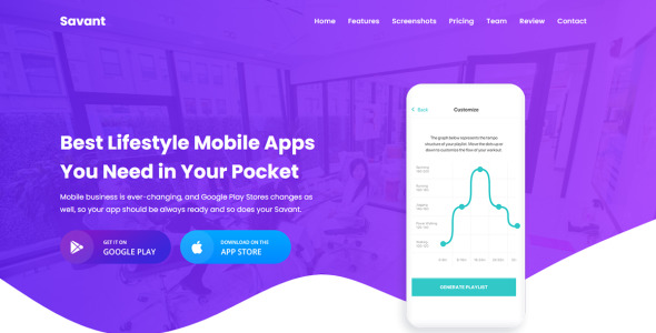 App HTML Landing Page Template