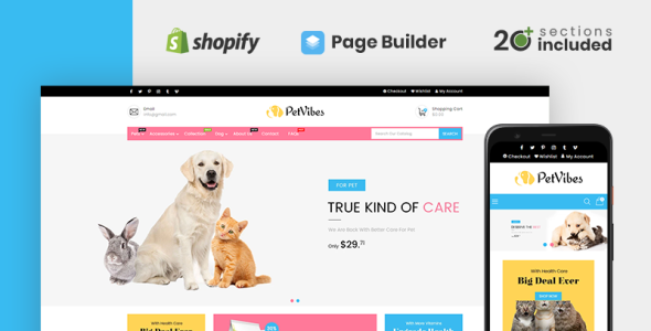 зоомагазин shopify тема